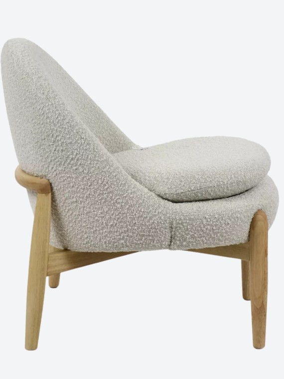 Pomax, Chaise relax en bois d'hévéa, Cocoon