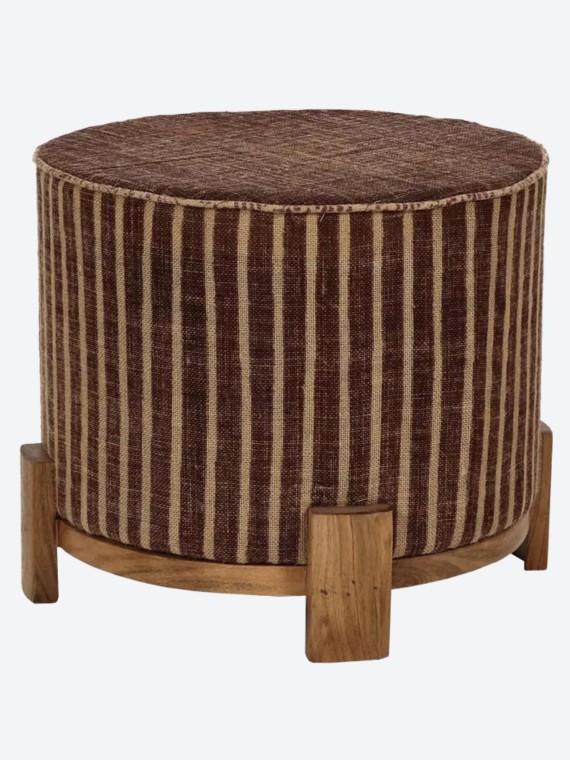 Pomax, Pouf en bois d'acacia, Brindisi