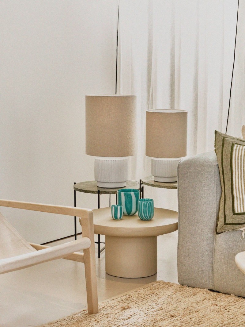 Pomax - Table basse enduit à la chaux Ø60cm, Piastro | MBS DESIGN