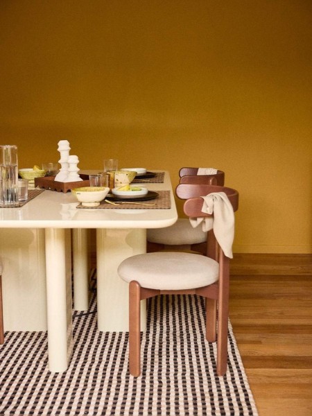 Gabrielle Paris Table à manger rectangulaire Joe en frêne laquée