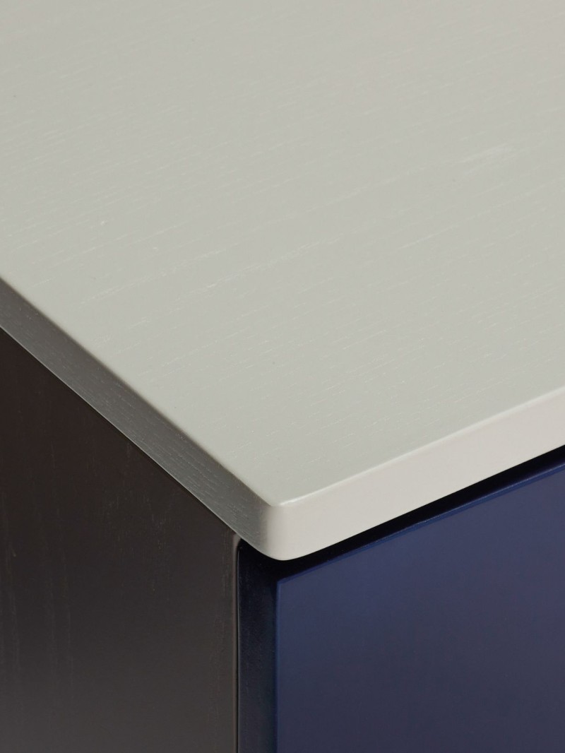 hubsch-Console Bleu foncé.Gris,Study