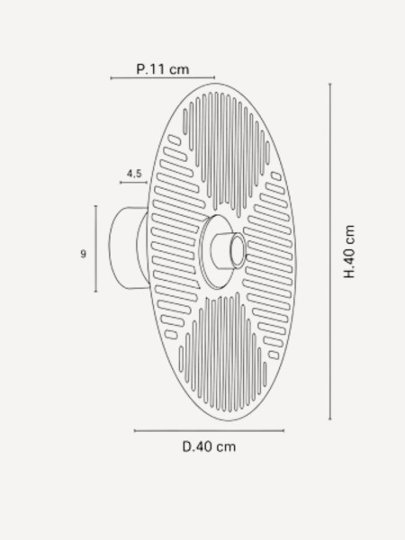Applique graphique en laiton, Waterlily | Market Set