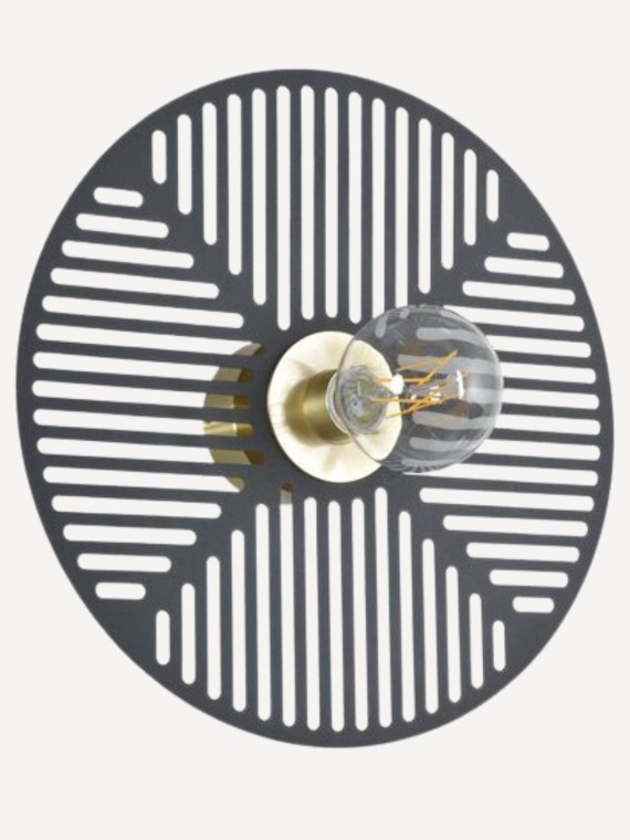 Brass graphic wall lamp, Waterlily | Market Set