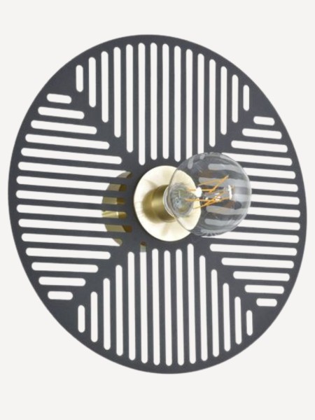 Brass graphic wall lamp, Waterlily | Market Set