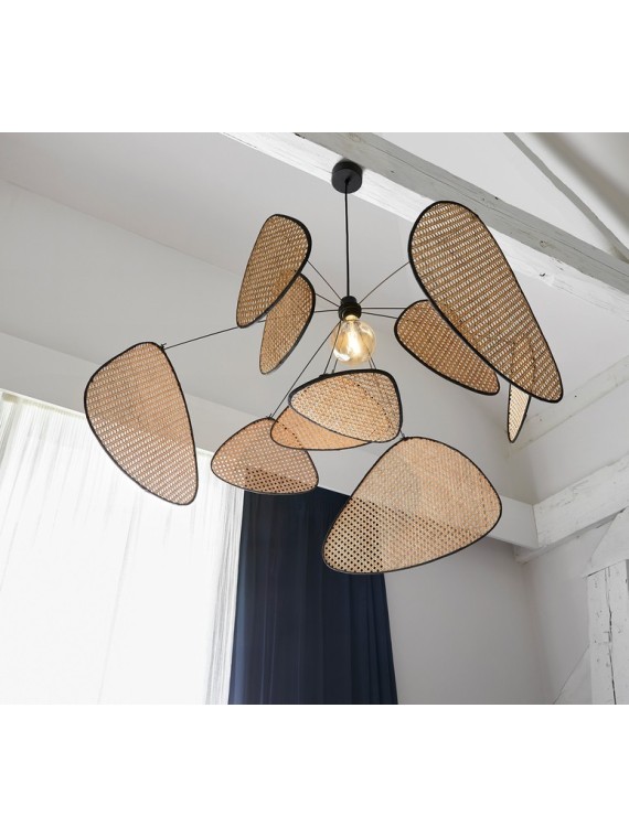 hanging lamp screen XL rattan wickerwork market set