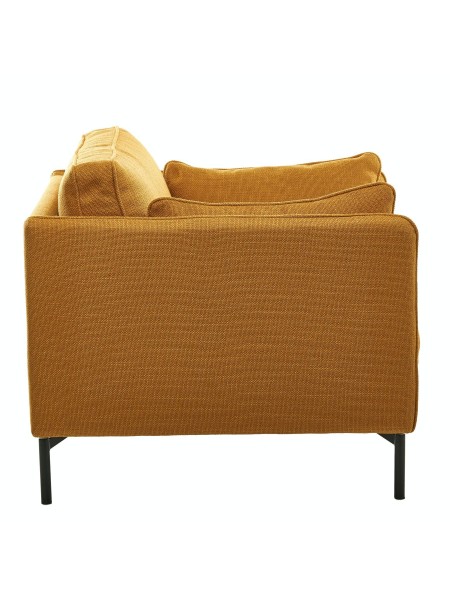 Fauteuil en tissu jaune moutarde, PP n°2