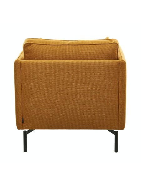 Fauteuil en tissu jaune moutarde, PP n°2