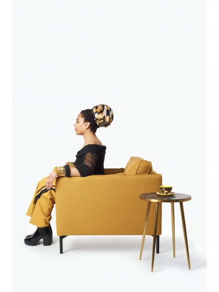 Pols Potten -A armchair in mustard yellow fabric, PP n°2 | MBS Design