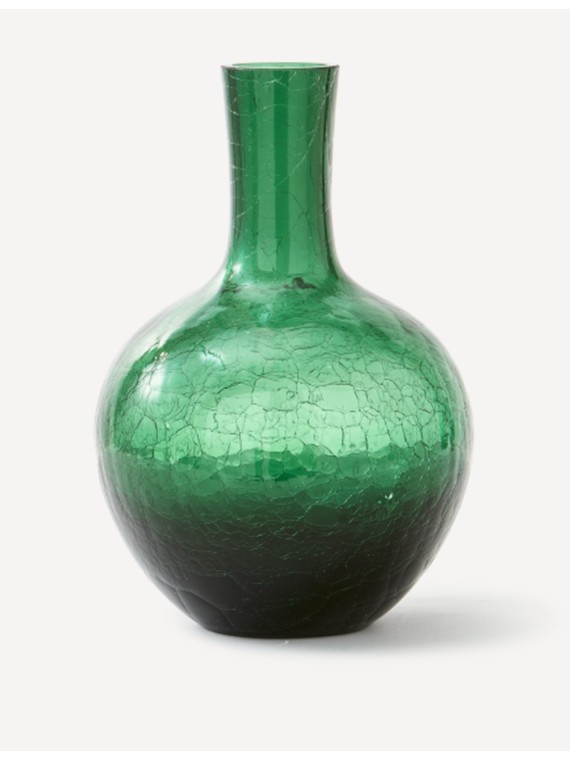 Pols Potten, Crackle effect glass vase, Ball Body L | MBS Design