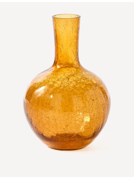 Pols Potten, Crackle effect glass vase, Ball Body L | MBS Design