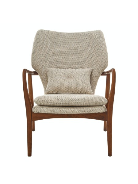 Pols Potten Scandinavian ash wood armchair Peggy unbleached fabric