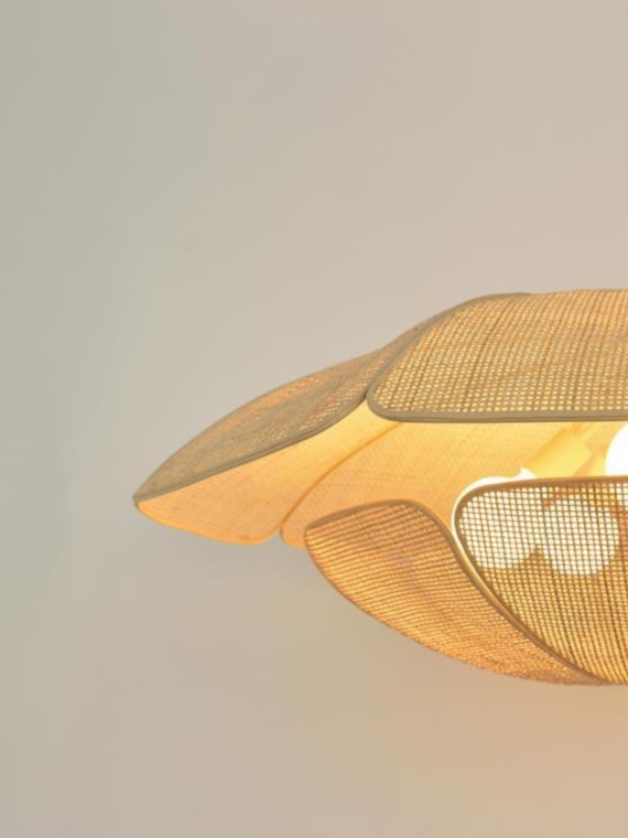 market-set-metal-and-cane-suspension-coquilage-d110