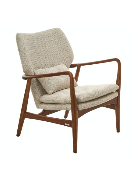 Pols Potten Scandinavian ash wood armchair Peggy unbleached fabric