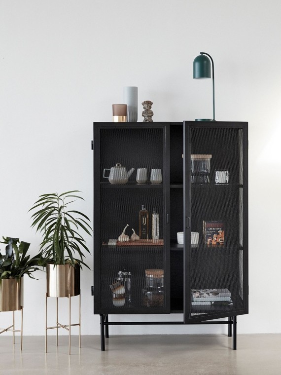 Hubsch Set of 2 brass Otta planters