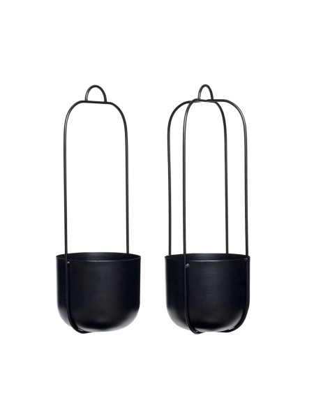 Hanging pot, black metal, Bodo | MBS Design