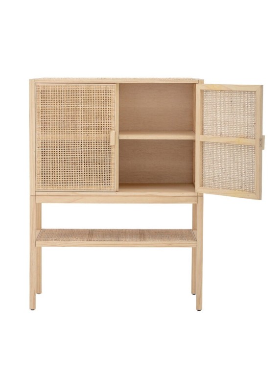 Armoire en pin et rotin naturel Sanna, Bloomingville