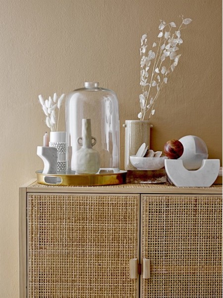 Armoire en pin et rotin naturel Sanna, Bloomingville