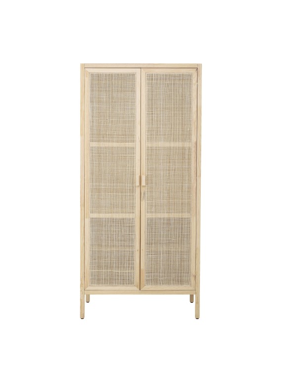 Armoire en pin et rotin naturel, Mariana - Bloomingville