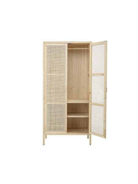 Armoire en pin et rotin naturel, Mariana - Bloomingville