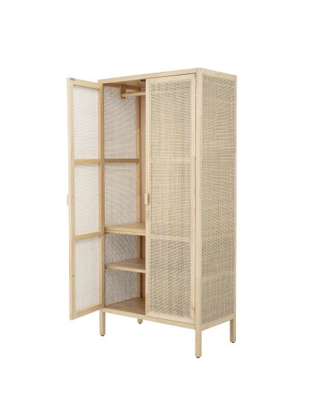 Armoire en pin et rotin naturel, Mariana - Bloomingville