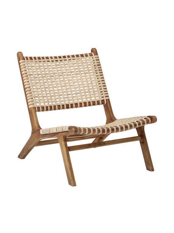 Fauteuil lounge teck rotin naturel Keila Bloomingville