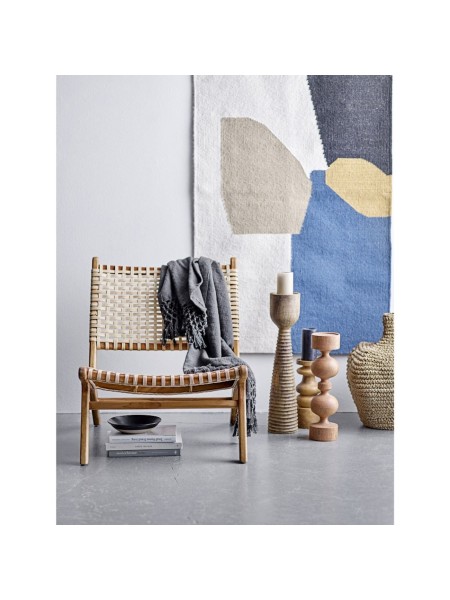 Fauteuil lounge teck rotin naturel Keila Bloomingville