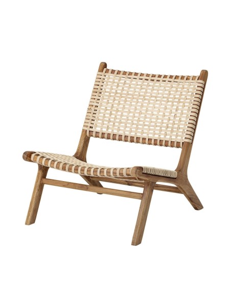 Fauteuil lounge teck rotin naturel Keila Bloomingville