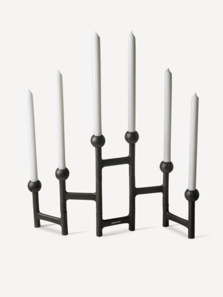 Round black folding candle holder Pols Potten
