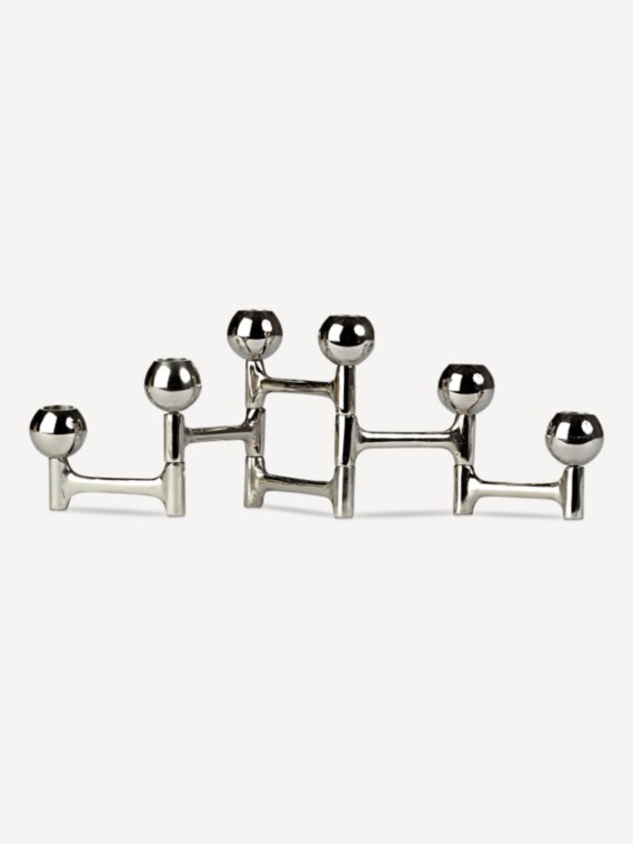 Bougeoir rond pliable argenté pols potten