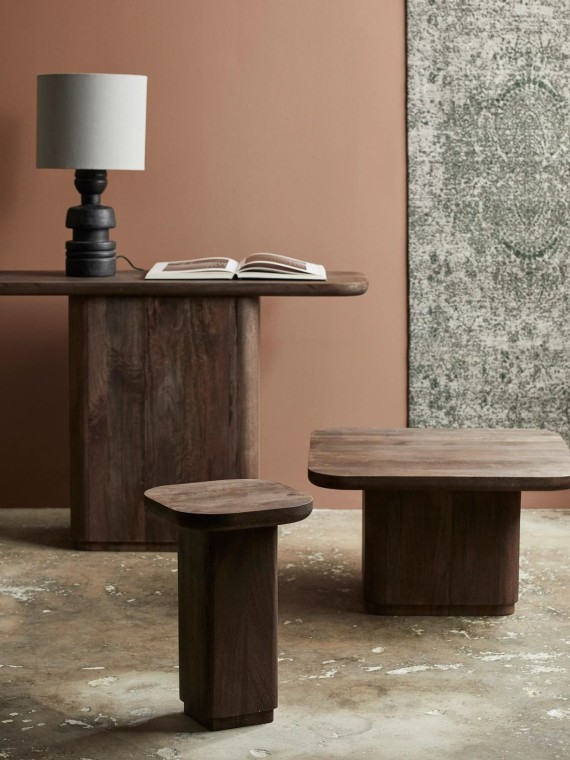 nordal toke table d'appoint bois manguier