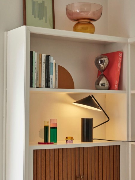 hübsch lampe de table métal noir