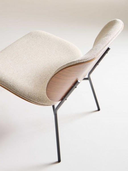 signature fauteuil serge tissu ecru