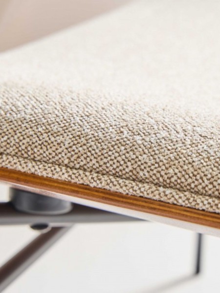 signature fauteuil serge tissu ecru