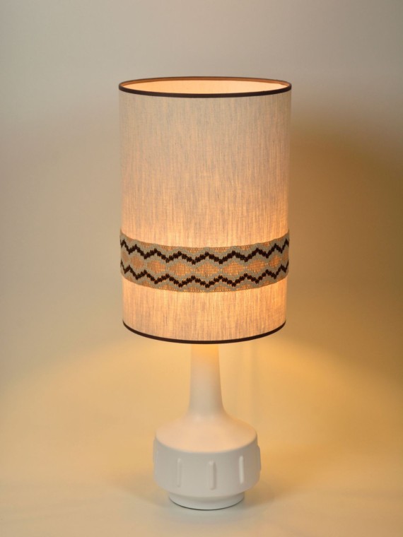 Market set lampe jimmy céramique galon blanc taille L