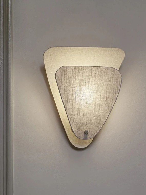 Market set wall lamp shell linen