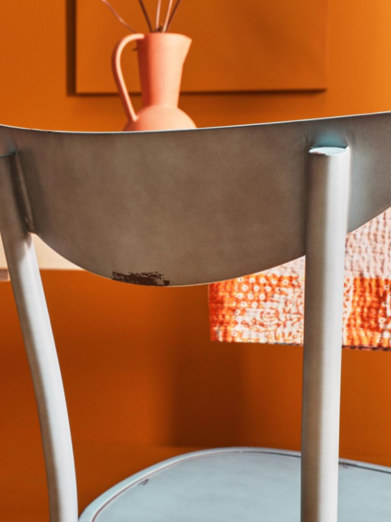 Chaise vintage en aluminium, Marie | MBS Design