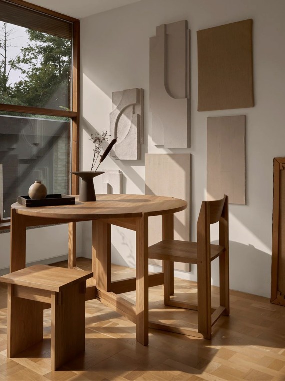 kristina dam simple oak collector dining table