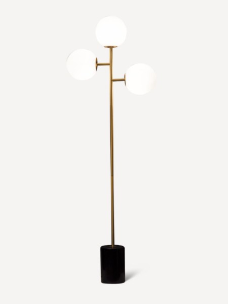 Pols Potten lampadaire full moon marbre noir 3 globes