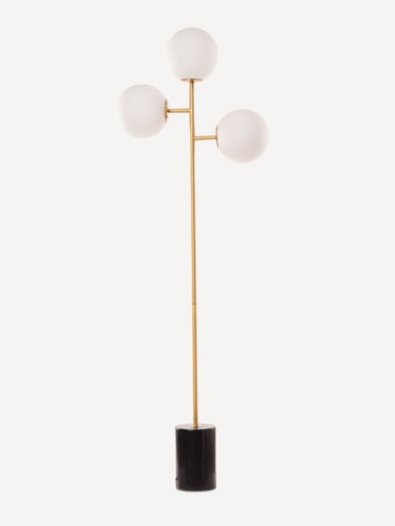 Pols Potten floor lamp full moon black marble 3 globes