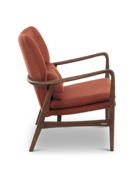 Fauteuil Peggy Pols Potten couleur Rouille scandinave en bois de frêne