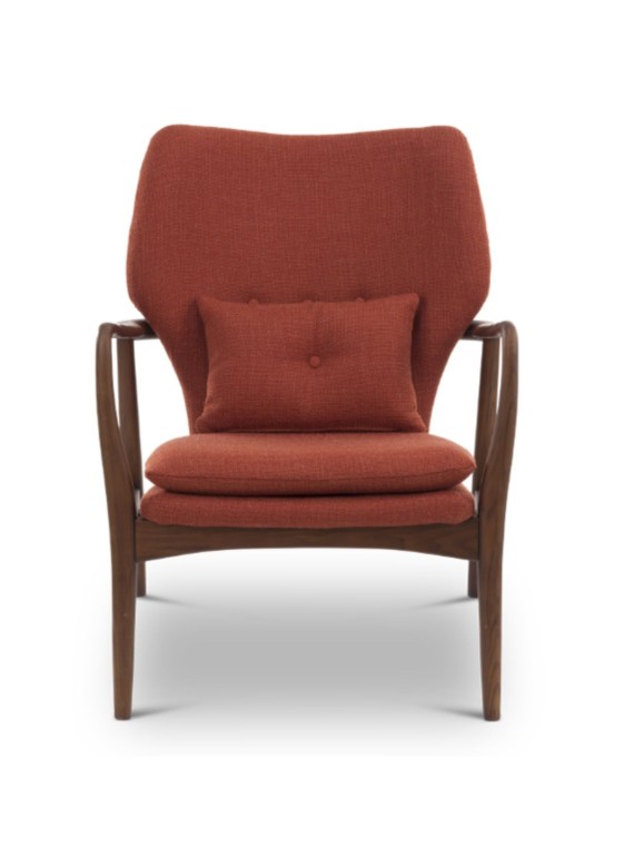 Fauteuil Peggy Pols Potten couleur Rouille scandinave en bois de frêne