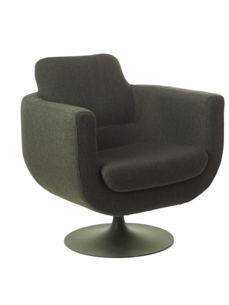 Fauteuil Kirk pivotant Pols Potten en tissu beige/vert | MBS Design