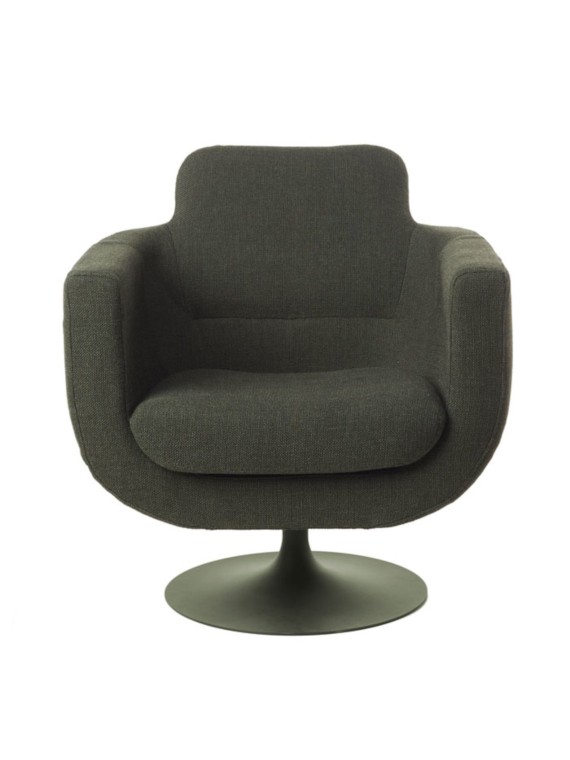 Fauteuil Kirk pivotant Pols Potten en tissu beige/vert | MBS Design