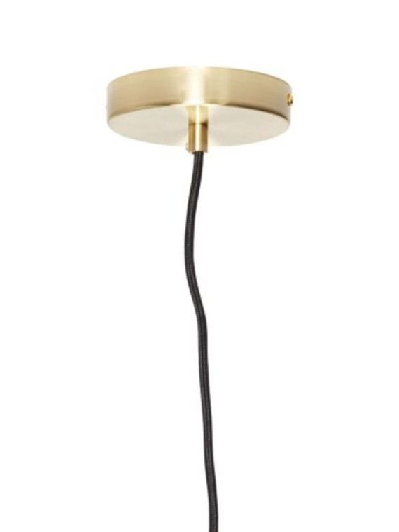 hubsch Reflect Hanging lamp in smoked glass with brass detail