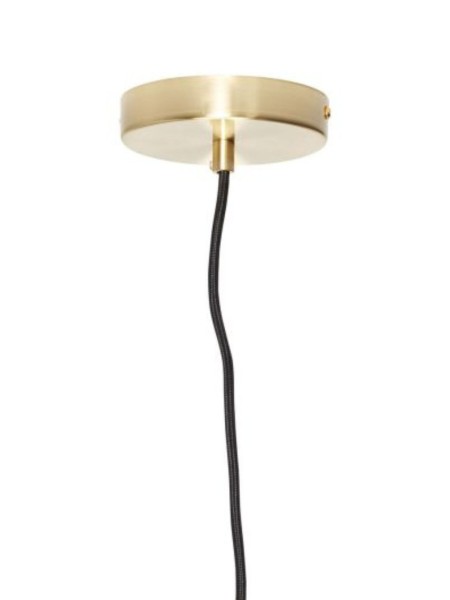 hubsch Reflect Hanging lamp in smoked glass with brass detail