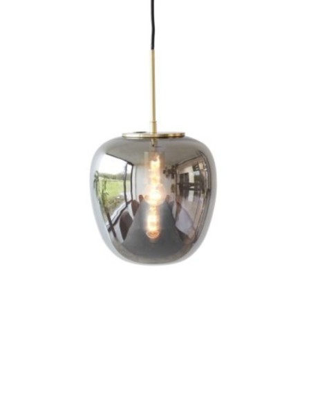 Hubsch Suspension en verre fumé avec détail en laiton Reflect Ø25cm