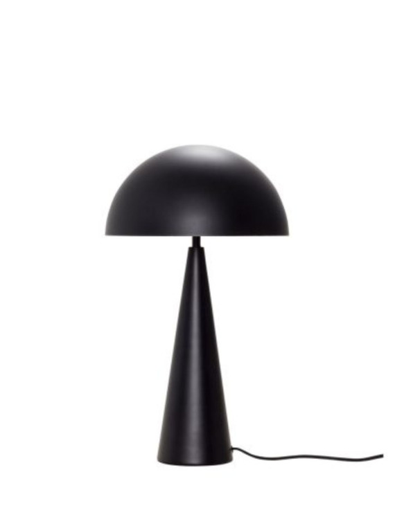 Hubsch Mush Large table lamp in black metal