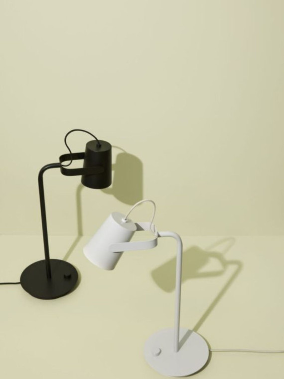 Hubsch table lamp in black metal ardent