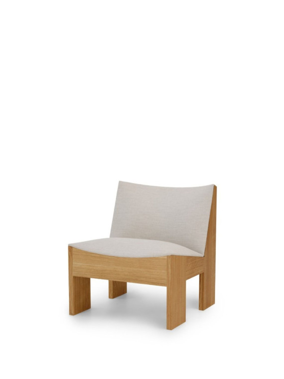 new works fauteuil lounge solid oak tenon