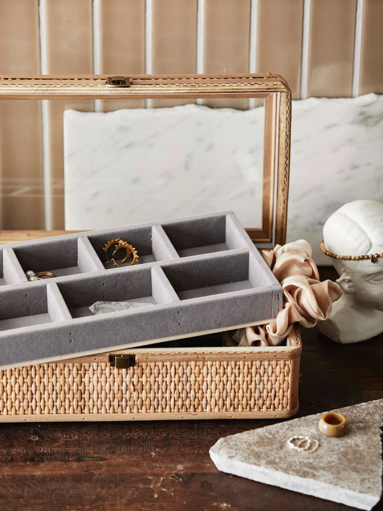 Nordal - Rattan jewelry box,Nordal | MBS Design